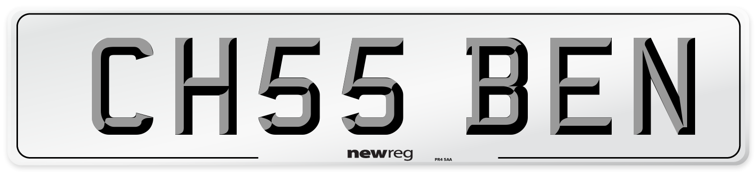CH55 BEN Number Plate from New Reg